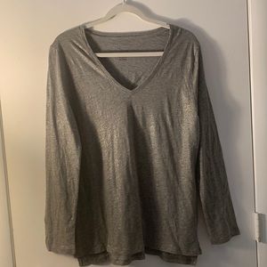 NWT Women’s long-sleeved top by A New Day. Size Medium.  Gray with gold flecks.